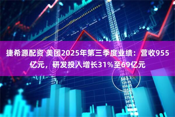 捷希源配资 美团2025年第三季度业绩：营收955亿元，研发投入增长31%至69亿元